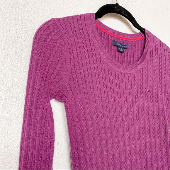 Tommy Hilfiger Cable Rib Scoop Neck Sweater Size XXS - Picture 3 of 10